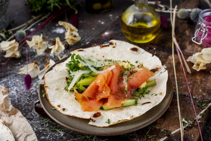 wraps med laks