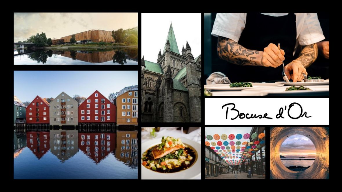 Bilder av Trondheim og logo